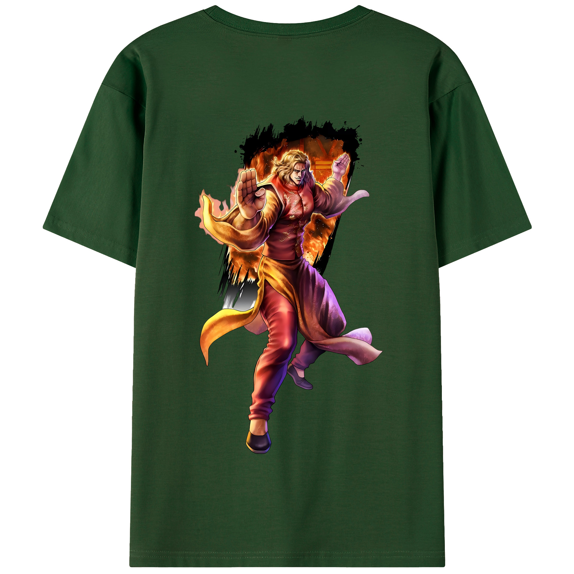 （画像用） 北斗の拳 Fist of the North Star 綿100％半袖Tシャツ（背面プリント）
